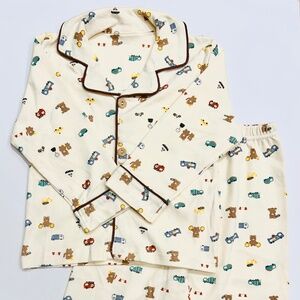 Brand New Bread Rabbit 12M-4Y Boy's Bear & Truck Coat Style 2- Piece PJ